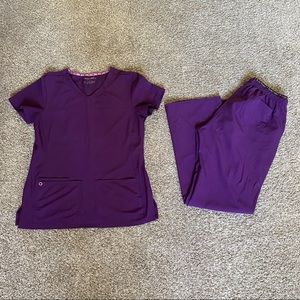 HeartSoul Purple Scrub Set Medium